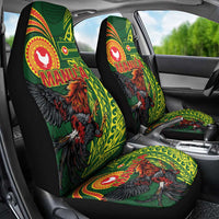 Proud of Manu'a Islands Car Seat Cover Rooster and Polynesian Art Wing Style LT03 - Polynesian Pride