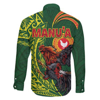 Proud of Manu'a Islands Family Matching Puletasi and Hawaiian Shirt Rooster and Polynesian Art Wing Style LT03 - Polynesian Pride