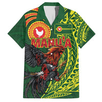 Proud of Manu'a Islands Hawaiian Shirt Rooster and Polynesian Art Wing Style LT03 Green - Polynesian Pride