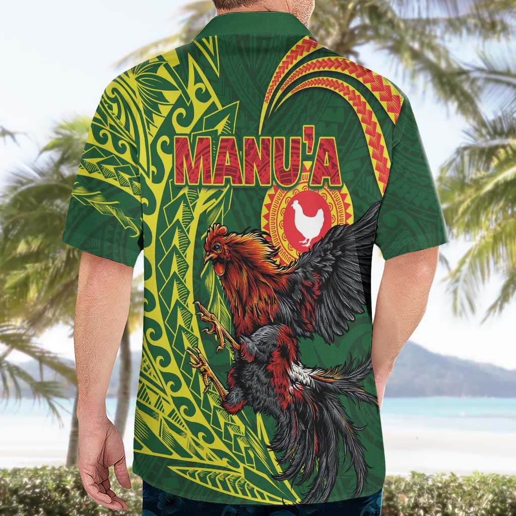 Proud of Manu'a Islands Hawaiian Shirt Rooster and Polynesian Art Wing Style LT03 - Polynesian Pride
