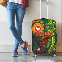 Proud of Manu'a Islands Luggage Cover Rooster and Polynesian Art Wing Style LT03 - Polynesian Pride