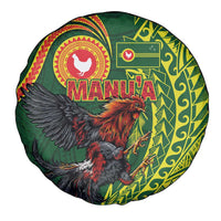 Proud of Manu'a Islands Spare Tire Cover Rooster and Polynesian Art Wing Style LT03 - Polynesian Pride