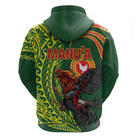 Proud of Manu'a Islands Zip Hoodie Rooster and Polynesian Art Wing Style LT03 - Polynesian Pride
