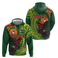 Proud of Manu'a Islands Zip Hoodie Rooster and Polynesian Art Wing Style LT03 - Polynesian Pride