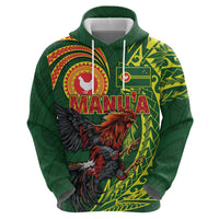 Proud of Manu'a Islands Zip Hoodie Rooster and Polynesian Art Wing Style LT03 - Polynesian Pride