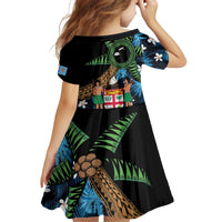 Fiji Day Family Matching Puletasi and Hawaiian Shirt Palm Tree With Plumeria Tapa Tribal Pattern LT03 - Polynesian Pride