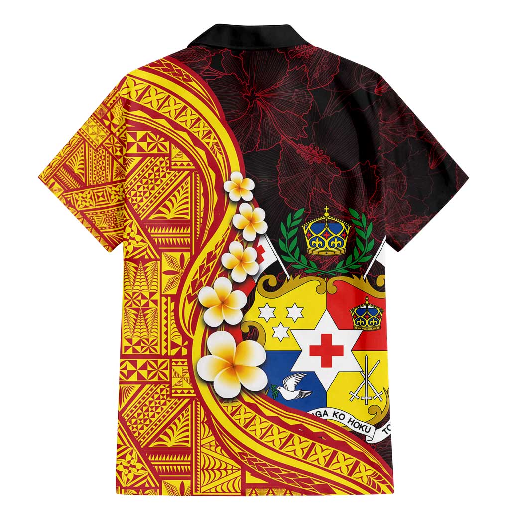 Tonga Culture Family Matching Mermaid Dress and Hawaiian Shirt Ngatu Pattern with Plumeria and Hibiscus LT03 - Polynesian Pride