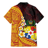 Tonga Culture Family Matching Mermaid Dress and Hawaiian Shirt Ngatu Pattern with Plumeria and Hibiscus LT03 - Polynesian Pride
