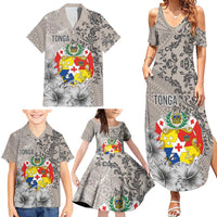 Tonga Culture Family Matching Summer Maxi Dress and Hawaiian Shirt Ngatu Pattern and Blooming Hibiscus LT03 - Polynesian Pride
