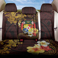 Tonga Ngatu and Hibiscus with Polynesian Tattoo Back Car Seat Cover Gold and Oxblood Color LT03 One Size Oxblood - Polynesian Pride