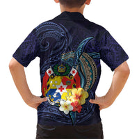 Tonga Vava'u Humpback Whale Blue Water Hawaiian Shirt Polynesian Hibiscus Flowers
