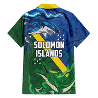 Solomon Islands Polynesian Tribal Shark and Crocodile Family Matching Off The Shoulder Long Sleeve Dress and Hawaiian Shirt LT03 - Polynesian Pride
