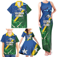 Solomon Islands Polynesian Tribal Shark and Crocodile Family Matching Tank Maxi Dress and Hawaiian Shirt LT03 - Polynesian Pride