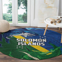 Solomon Islands Polynesian Tribal Shark and Crocodile Round Carpet LT03 - Polynesian Pride