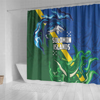 Solomon Islands Polynesian Tribal Shark and Crocodile Shower Curtain LT03 - Polynesian Pride
