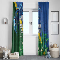 Solomon Islands Polynesian Tribal Shark and Crocodile Window Curtain LT03 - Polynesian Pride