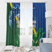 Solomon Islands Polynesian Tribal Shark and Crocodile Window Curtain LT03 - Polynesian Pride
