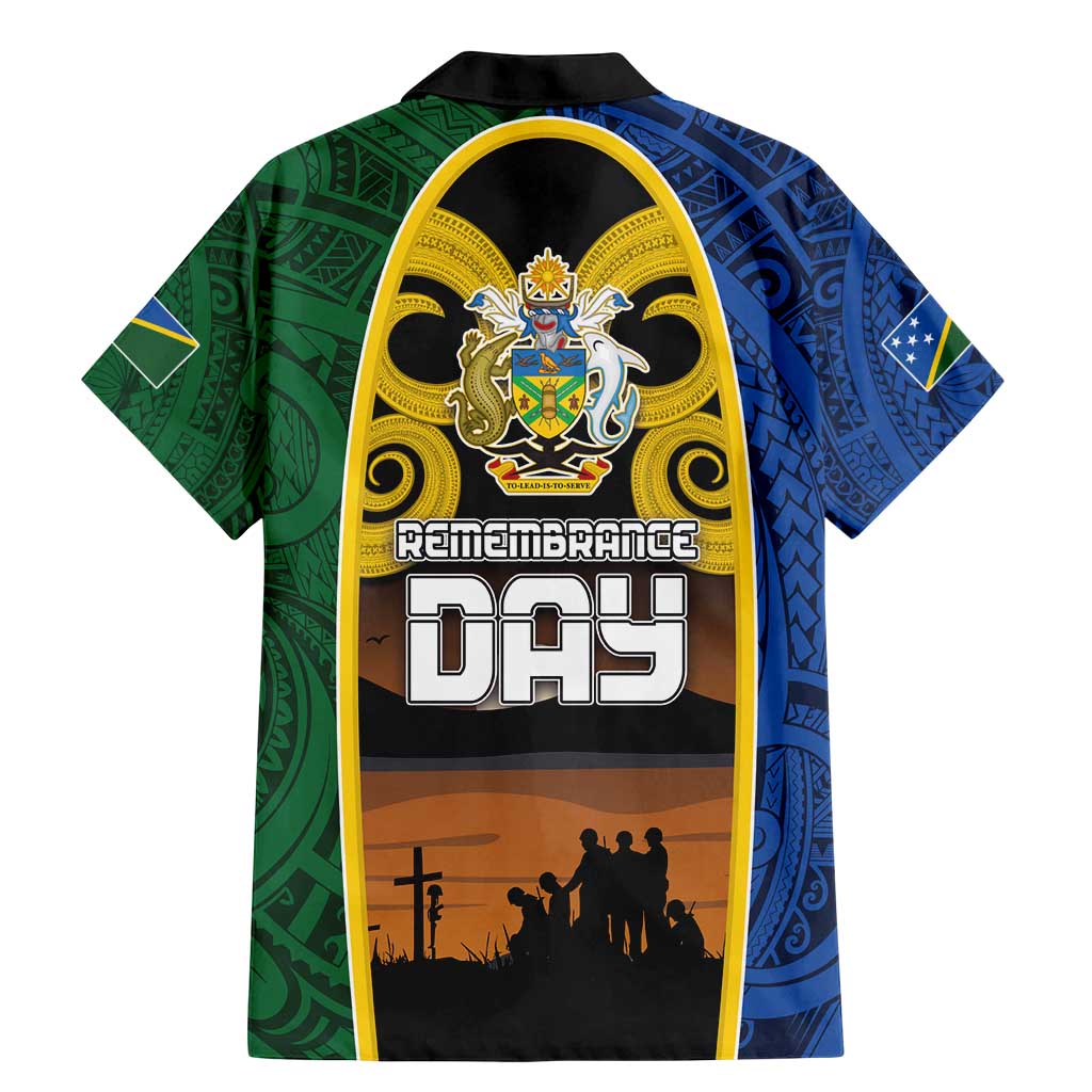 Solomon Islands Remembrance Day Family Matching Mermaid Dress and Hawaiian Shirt Lest We Forget and Polynesian Tattoo Pattern LT03 - Polynesian Pride