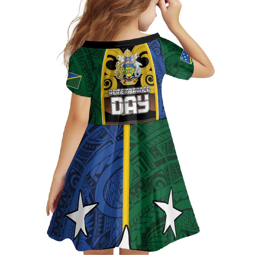 Solomon Islands Remembrance Day Family Matching Off Shoulder Maxi Dress and Hawaiian Shirt Lest We Forget and Polynesian Tattoo Pattern LT03 - Polynesian Pride