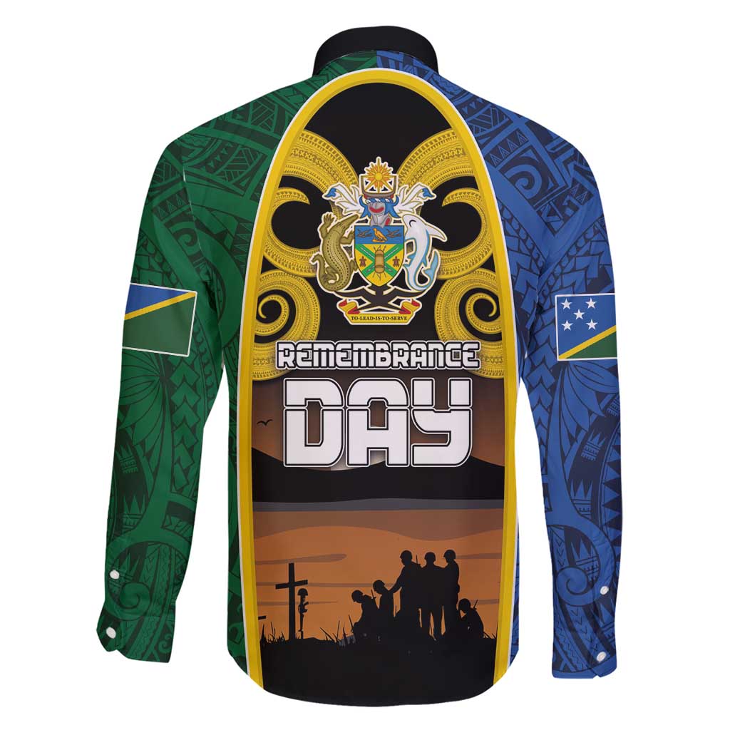 Solomon Islands Remembrance Day Family Matching Tank Maxi Dress and Hawaiian Shirt Lest We Forget and Polynesian Tattoo Pattern LT03 - Polynesian Pride