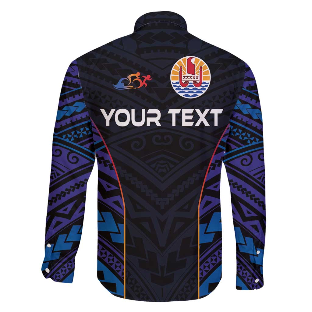Personalised Tahiti Triathlon Polynesian Pattern Family Matching Long Sleeve Bodycon Dress and Hawaiian Shirt LT03 - Polynesian Pride