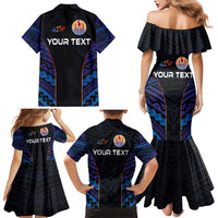 Personalised Tahiti Triathlon Polynesian Pattern Family Matching Mermaid Dress and Hawaiian Shirt LT03 - Polynesian Pride