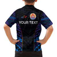 Personalised Tahiti Triathlon Polynesian Pattern Family Matching Off The Shoulder Long Sleeve Dress and Hawaiian Shirt LT03 - Polynesian Pride