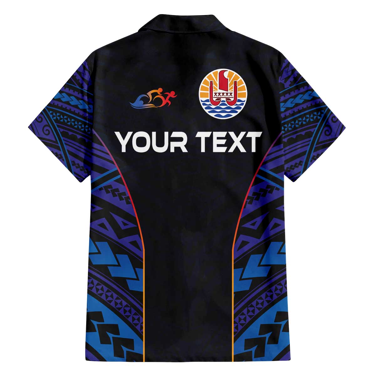 Personalised Tahiti Triathlon Polynesian Pattern Family Matching Off Shoulder Short Dress and Hawaiian Shirt LT03 - Polynesian Pride