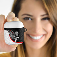 Personalised Aotearoa Lawn Bowls AirPods Case Maori Warrior and Silver Fern Sporty Style LT03 - Polynesian Pride