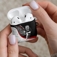 Personalised Aotearoa Lawn Bowls AirPods Case Maori Warrior and Silver Fern Sporty Style LT03 - Polynesian Pride