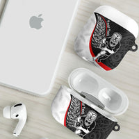 Personalised Aotearoa Lawn Bowls AirPods Case Maori Warrior and Silver Fern Sporty Style LT03 - Polynesian Pride