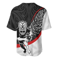 Personalised Aotearoa Lawn Bowls Baseball Jersey Maori Warrior and Silver Fern Sporty Style LT03 - Polynesian Pride