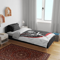 Personalised Aotearoa Lawn Bowls Bedding Set Maori Warrior and Silver Fern Sporty Style LT03 - Polynesian Pride
