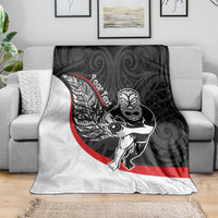 Personalised Aotearoa Lawn Bowls Blanket Maori Warrior and Silver Fern Sporty Style LT03 - Polynesian Pride