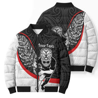 Personalised Aotearoa Lawn Bowls Bomber Puffer Jacket Maori Warrior and Silver Fern Sporty Style LT03 - Polynesian Pride