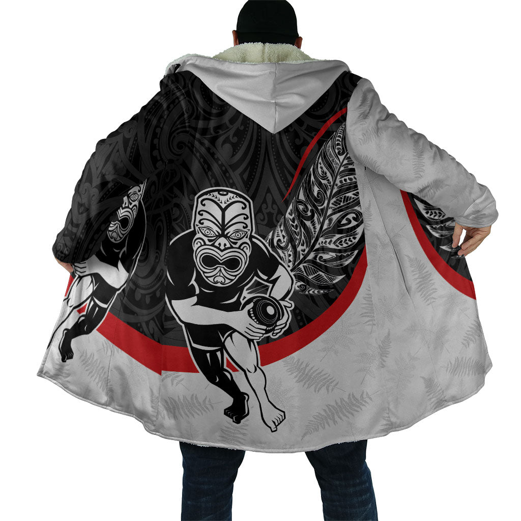Personalised Aotearoa Lawn Bowls Cloak Maori Warrior and Silver Fern Sporty Style LT03 - Polynesian Pride