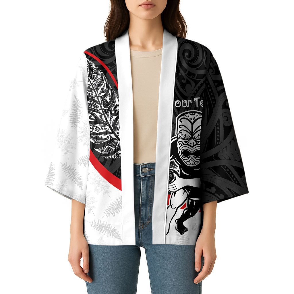 Personalised Aotearoa Lawn Bowls Kimono Maori Warrior and Silver Fern Sporty Style LT03 - Polynesian Pride