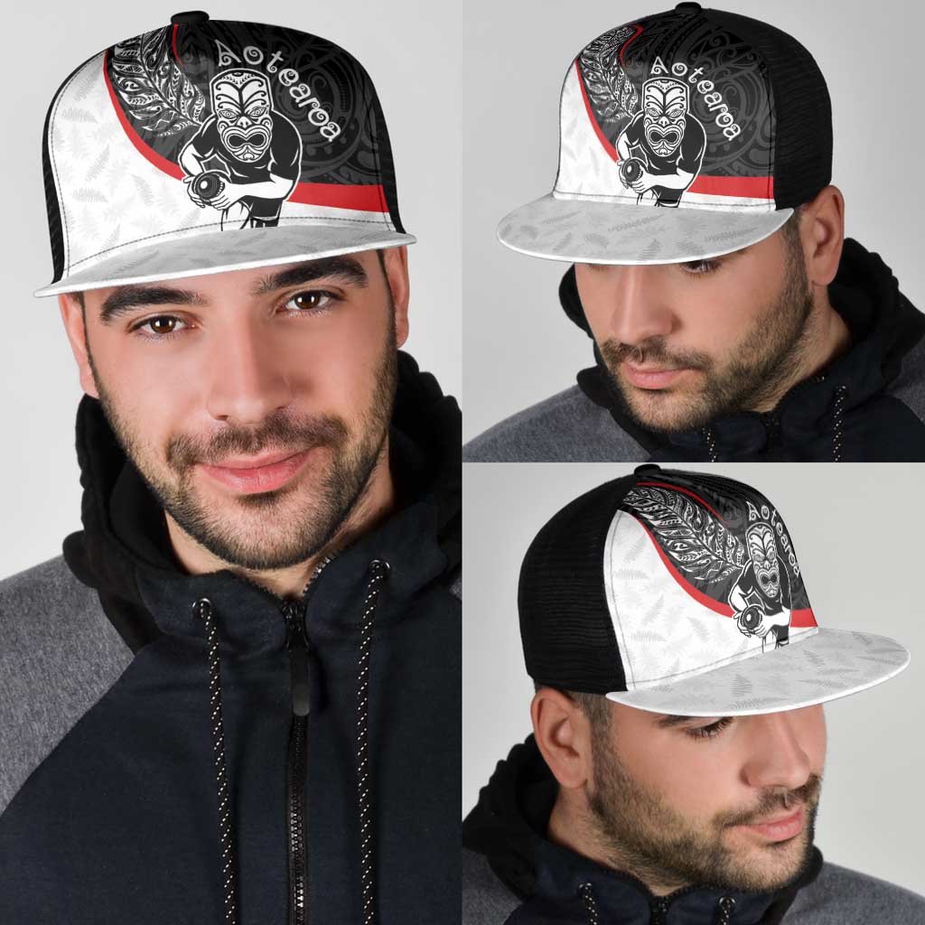 Aotearoa Lawn Bowls Mesh Trucker Cap Maori Warrior and Silver Fern Sporty Style LT03 - Polynesian Pride