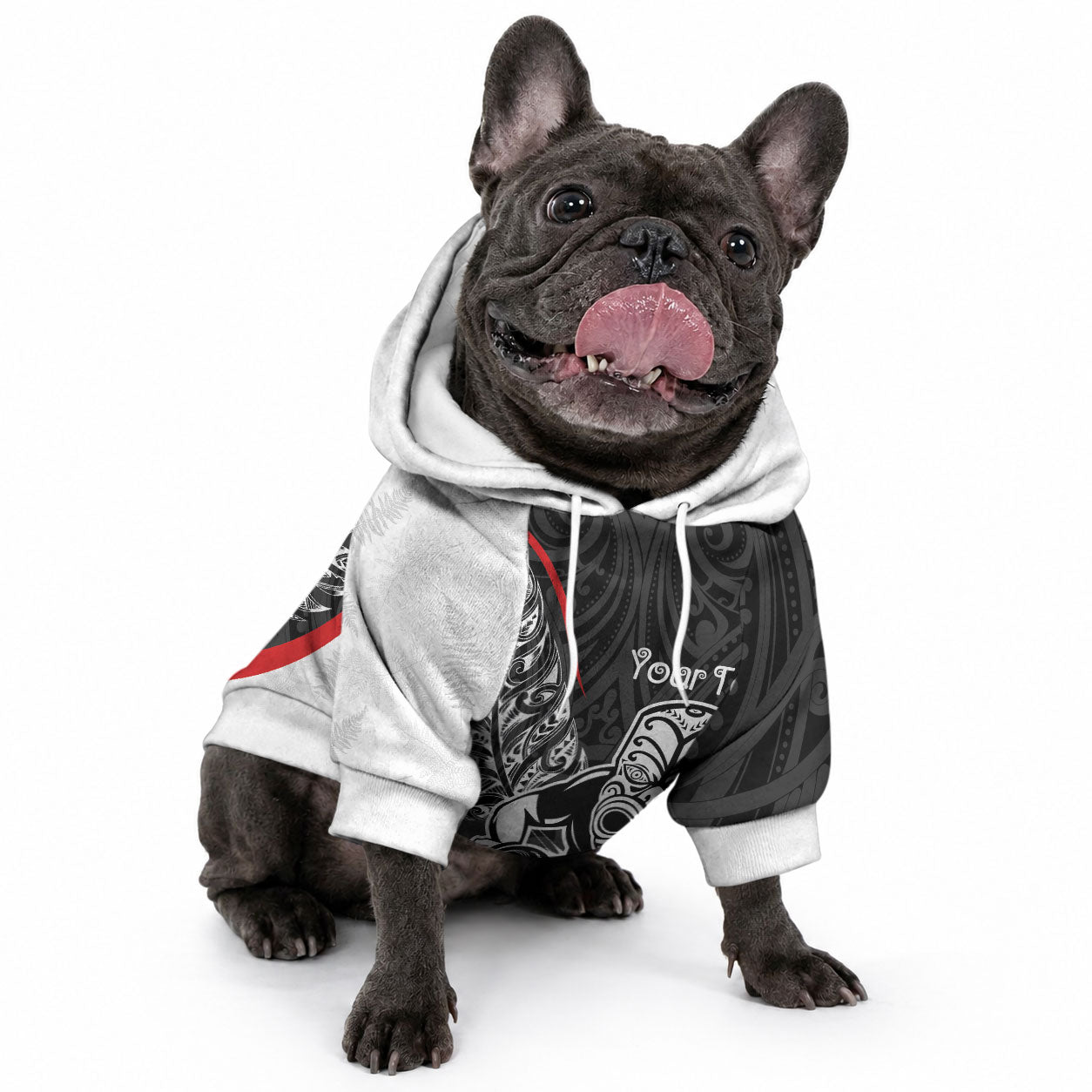 Personalised Aotearoa Lawn Bowls Pet Hoodie Maori Warrior and Silver Fern Sporty Style LT03 - Polynesian Pride