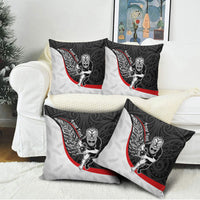 Personalised Aotearoa Lawn Bowls Pillow Cover Maori Warrior and Silver Fern Sporty Style LT03 - Polynesian Pride