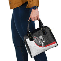 Personalised Aotearoa Lawn Bowls Shoulder Handbag Maori Warrior and Silver Fern Sporty Style LT03 - Polynesian Pride