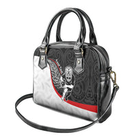 Personalised Aotearoa Lawn Bowls Shoulder Handbag Maori Warrior and Silver Fern Sporty Style LT03 - Polynesian Pride