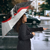 Personalised Aotearoa Lawn Bowls Umbrella Maori Warrior and Silver Fern Sporty Style LT03 - Polynesian Pride