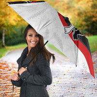 Personalised Aotearoa Lawn Bowls Umbrella Maori Warrior and Silver Fern Sporty Style LT03 - Polynesian Pride