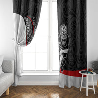 Personalised Aotearoa Lawn Bowls Window Curtain Maori Warrior and Silver Fern Sporty Style LT03 - Polynesian Pride