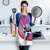 Personalised Aotearoa Lawn Bowls Apron Maori Warrior and Silver Fern Sporty Style Pink LT03 - Polynesian Pride