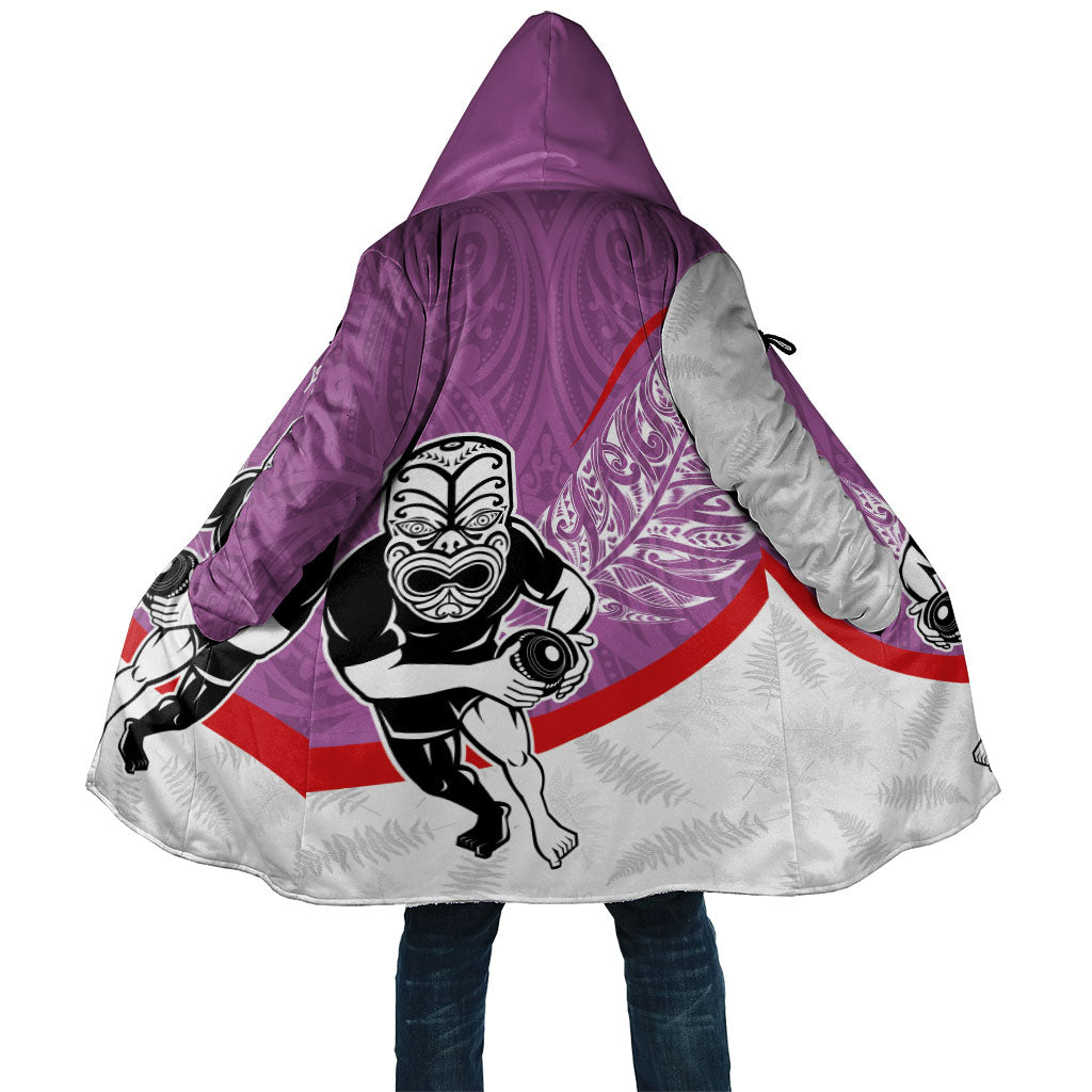 Personalised Aotearoa Lawn Bowls Cloak Maori Warrior and Silver Fern Sporty Style Pink LT03 Unisex Pink - Polynesian Pride