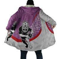 Personalised Aotearoa Lawn Bowls Cloak Maori Warrior and Silver Fern Sporty Style Pink LT03 - Polynesian Pride