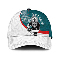 Aotearoa Lawn Bowls Classic Cap Maori Warrior and Silver Fern Sporty Style Teal LT03 Universal Fit Teal - Polynesian Pride