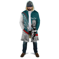 Personalised Aotearoa Lawn Bowls Cloak Maori Warrior and Silver Fern Sporty Style Teal LT03 - Polynesian Pride